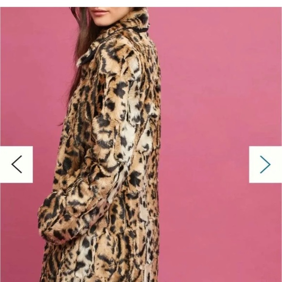 COPY - Madison Stone Leopard Print Coat S - Picture 4 of 6